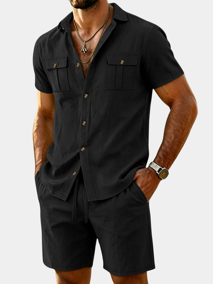 Dunley - Breezy Matching Shirt and Shorts Set