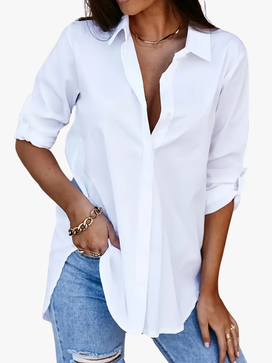 Saskia - Soft-Touch Lapel-Collar Shirt