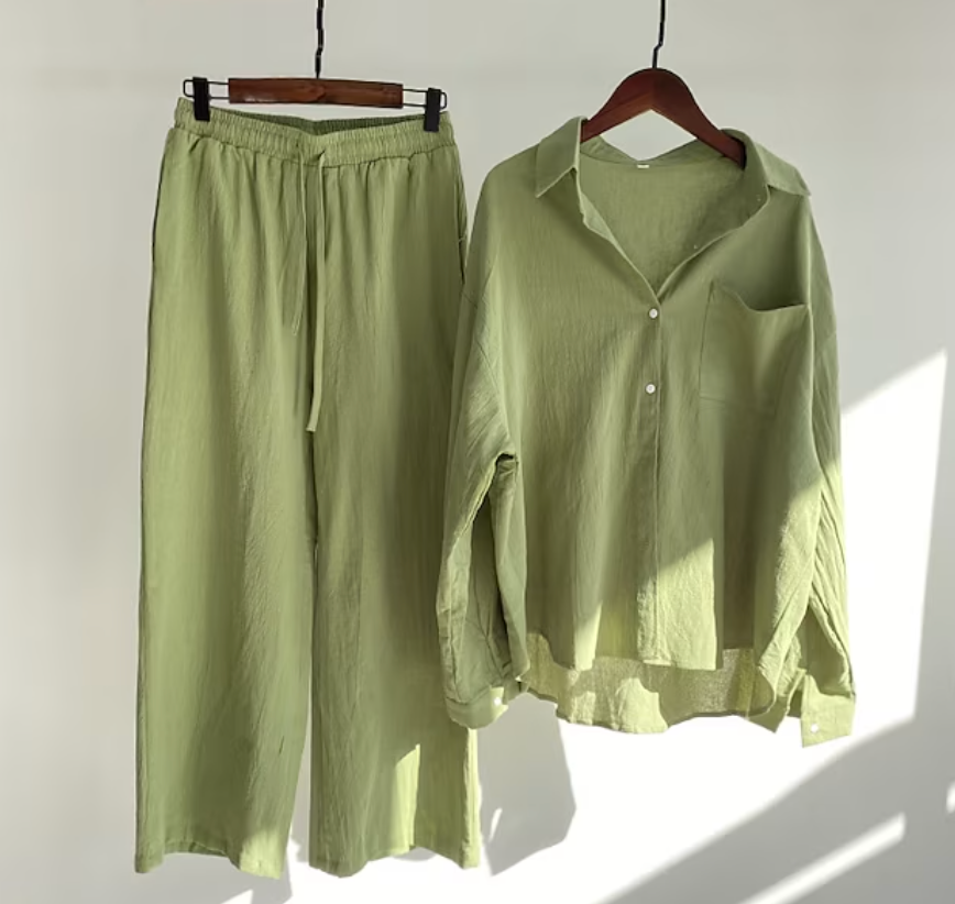 Kairi - Oversized Blouse and Palazzo Trousers Set