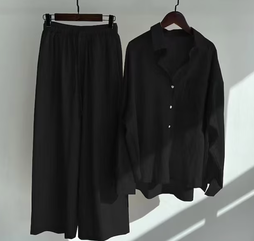 Kairi - Oversized Blouse and Palazzo Trousers Set