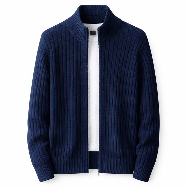 Cass - Structured Zip-Up Cardigan