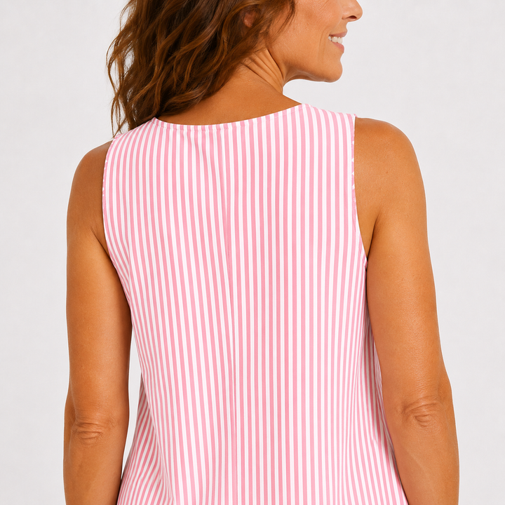 Jolina - Soft-Touch Striped Sundress