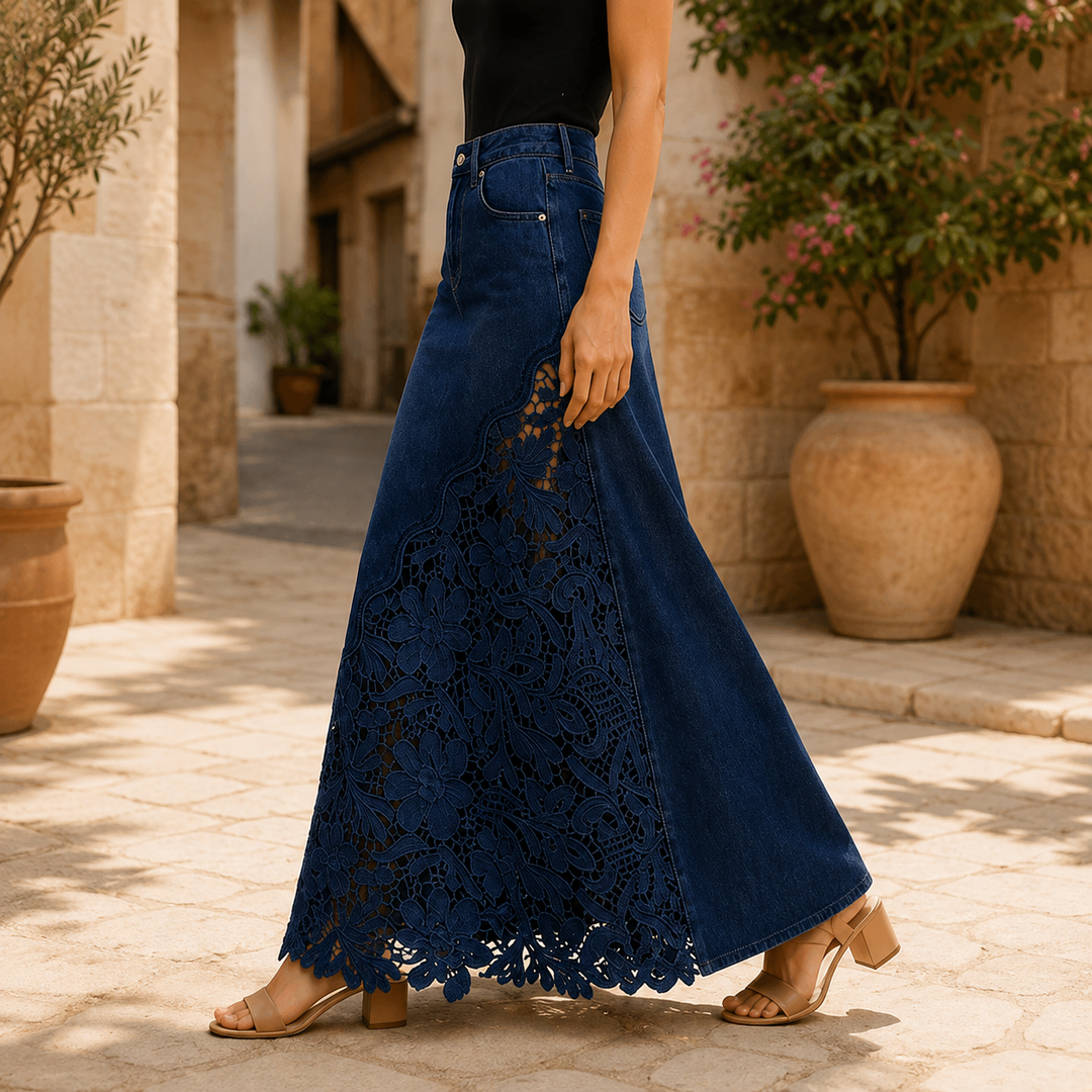 Faelyn - Elegant High-Waisted Maxi Skirt