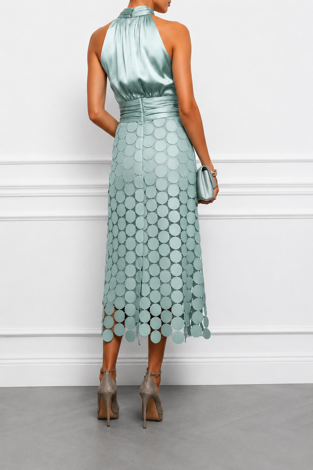 Kateline - Luxe Halter Midi Dress