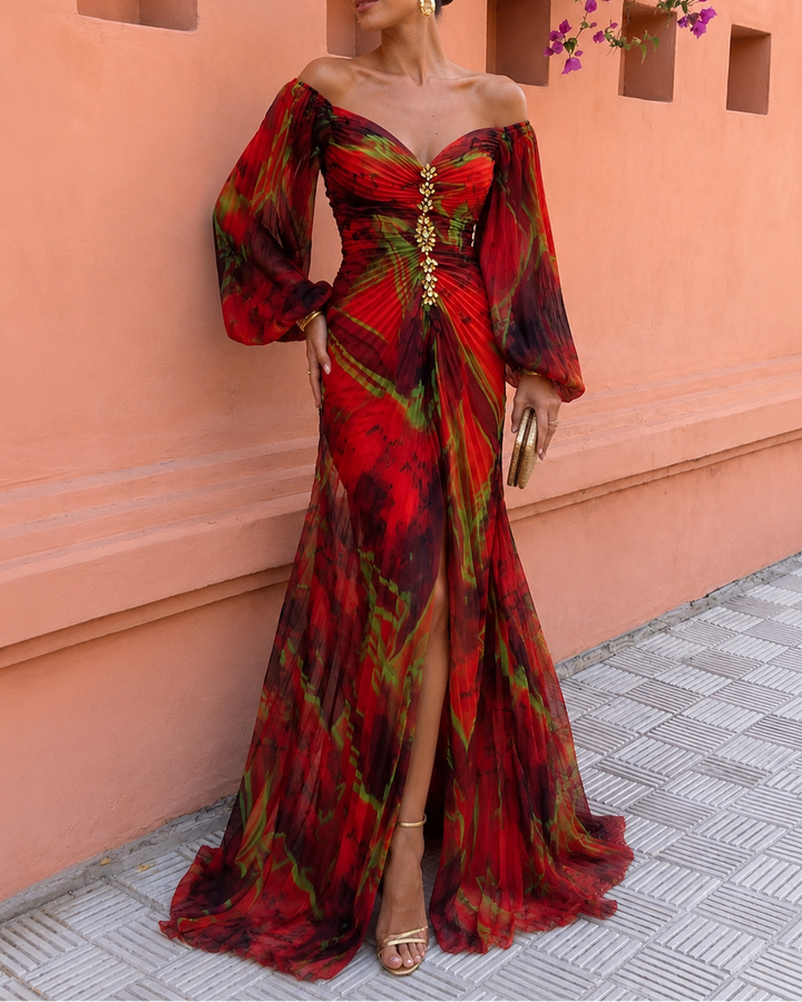 Avalora - Elegant Floral Maxi Dress