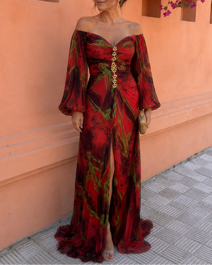 Avalora - Elegant Floral Maxi Dress