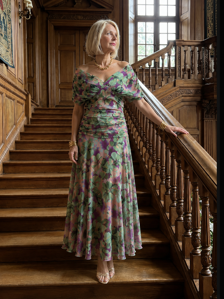 Galatea - Lightweight Off-Shoulder Midi Dress
