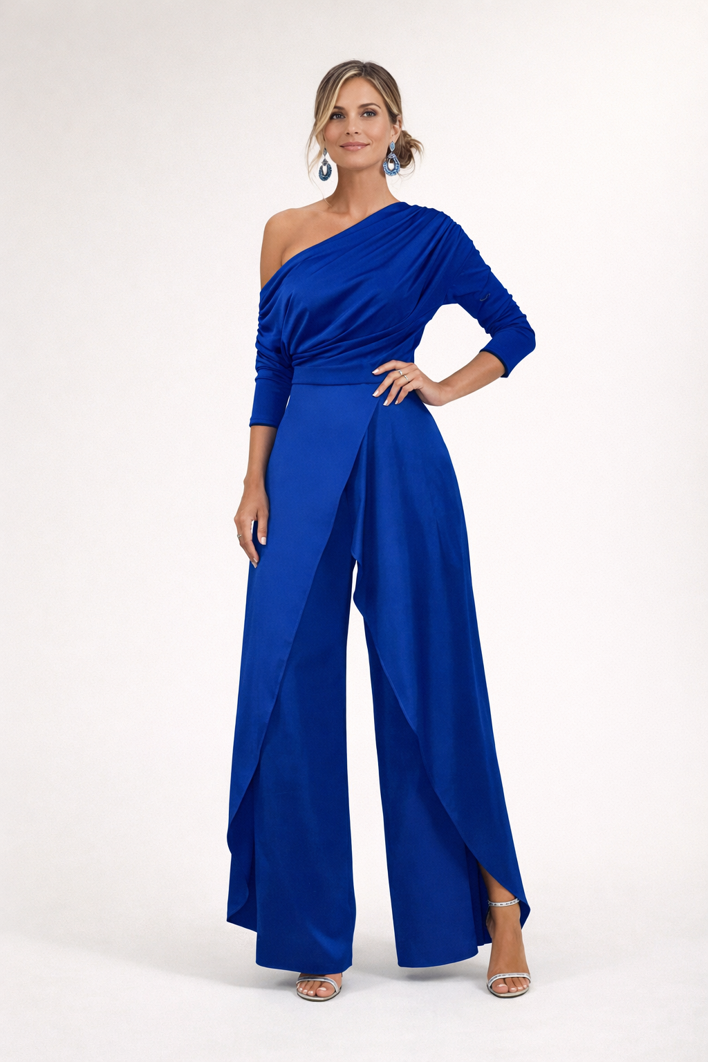 Perla - Soft-Touch One-Shoulder Jumpsuit