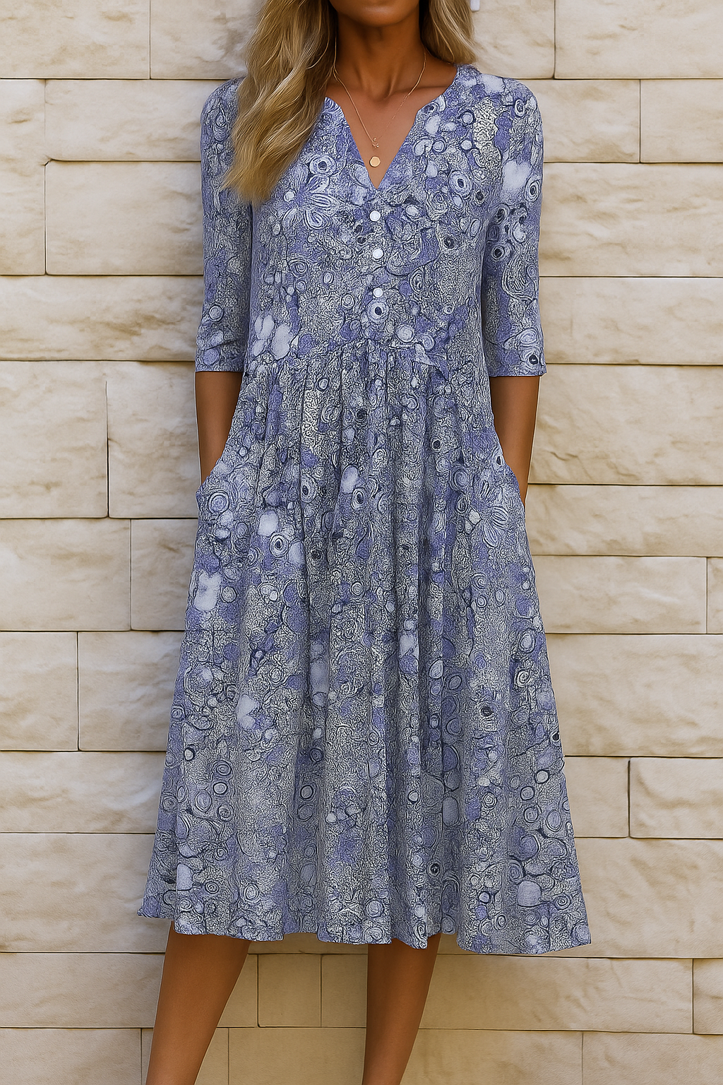 Lirenne - Soft-Touch Midi Dress