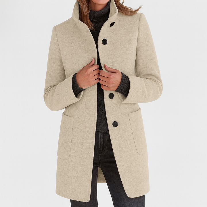 Jessa - Mid-Length Button Coat