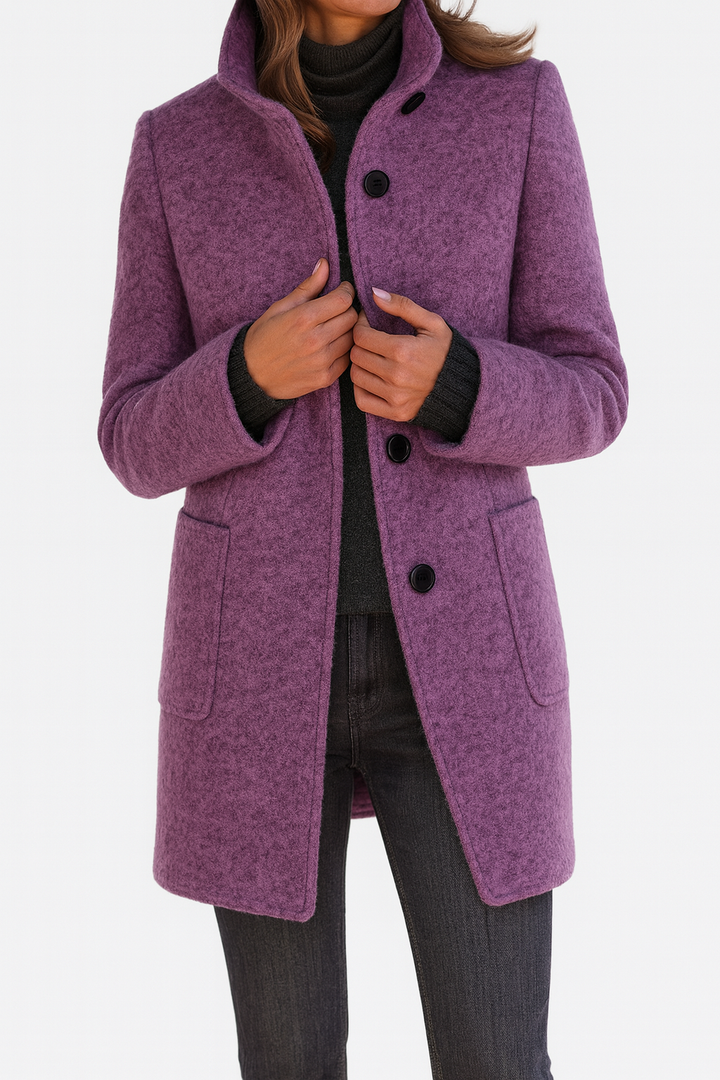 Jessa - Mid-Length Button Coat