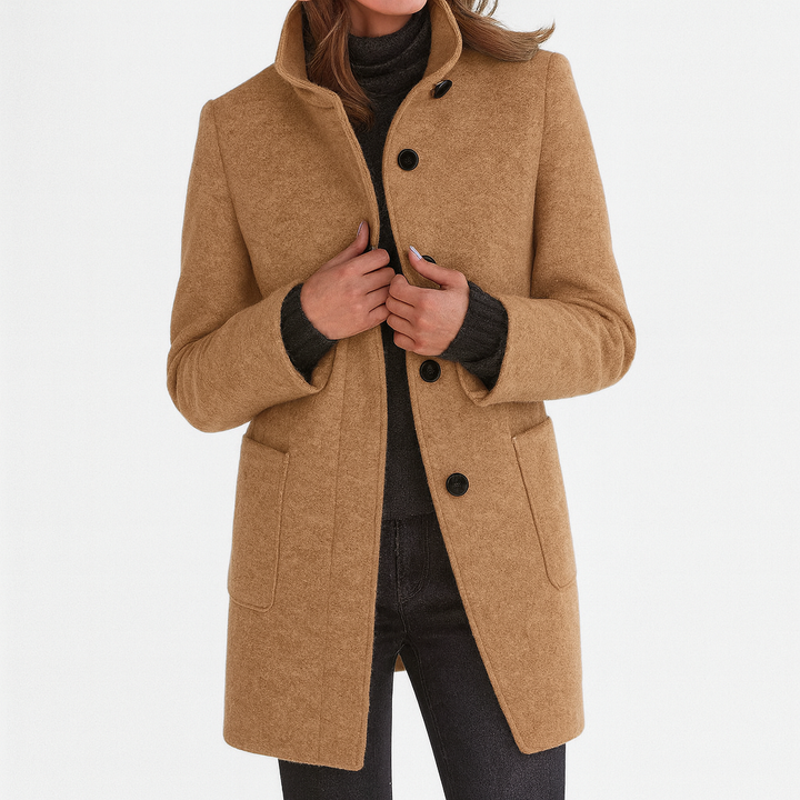 Jessa - Mid-Length Button Coat