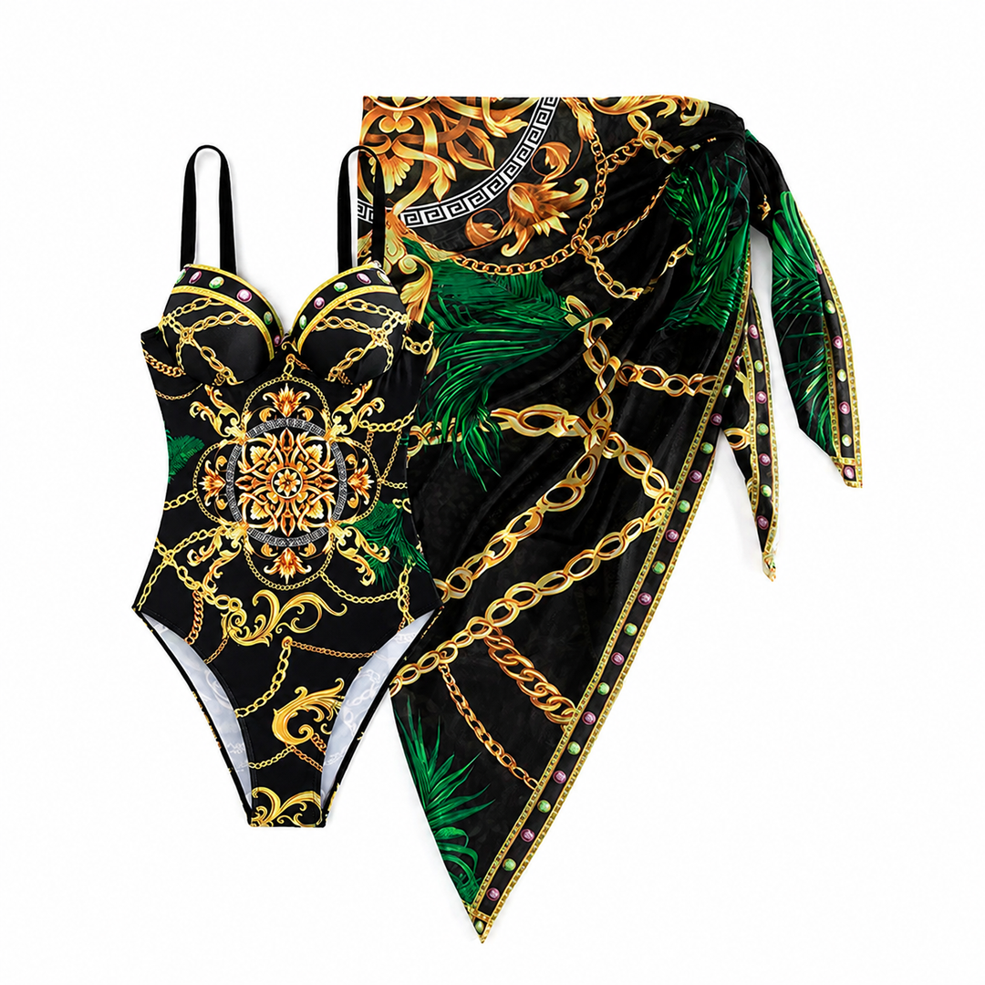 Diana - Sculpting Push-Up One-Piece Swimsuit & Cover-Up Set