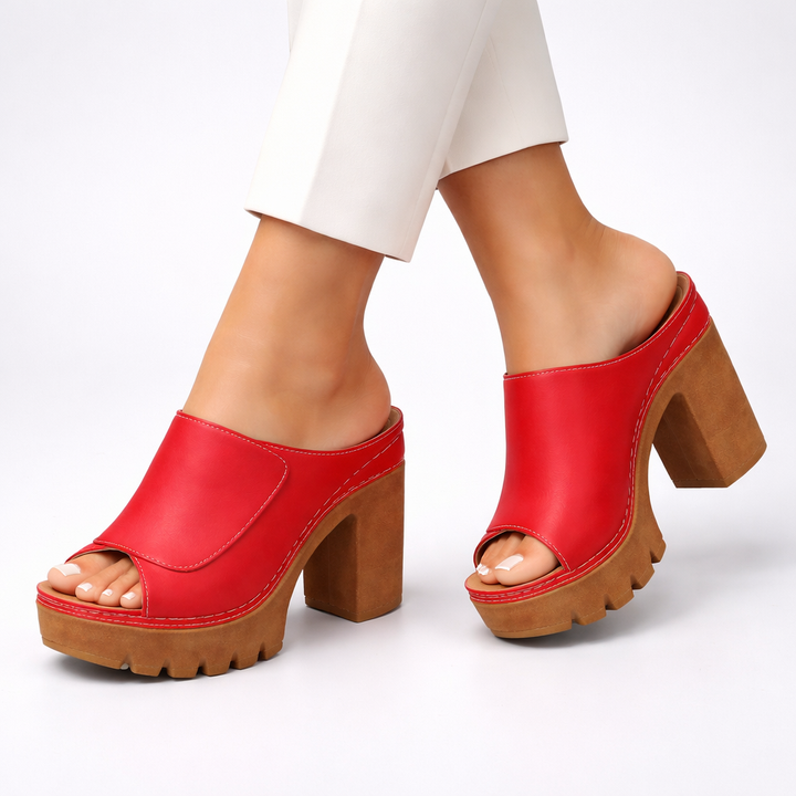 Melisande - Polished Platform Heels