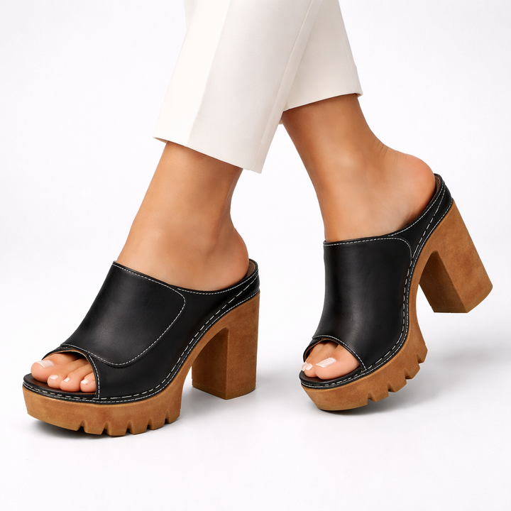 Melisande - Polished Platform Heels
