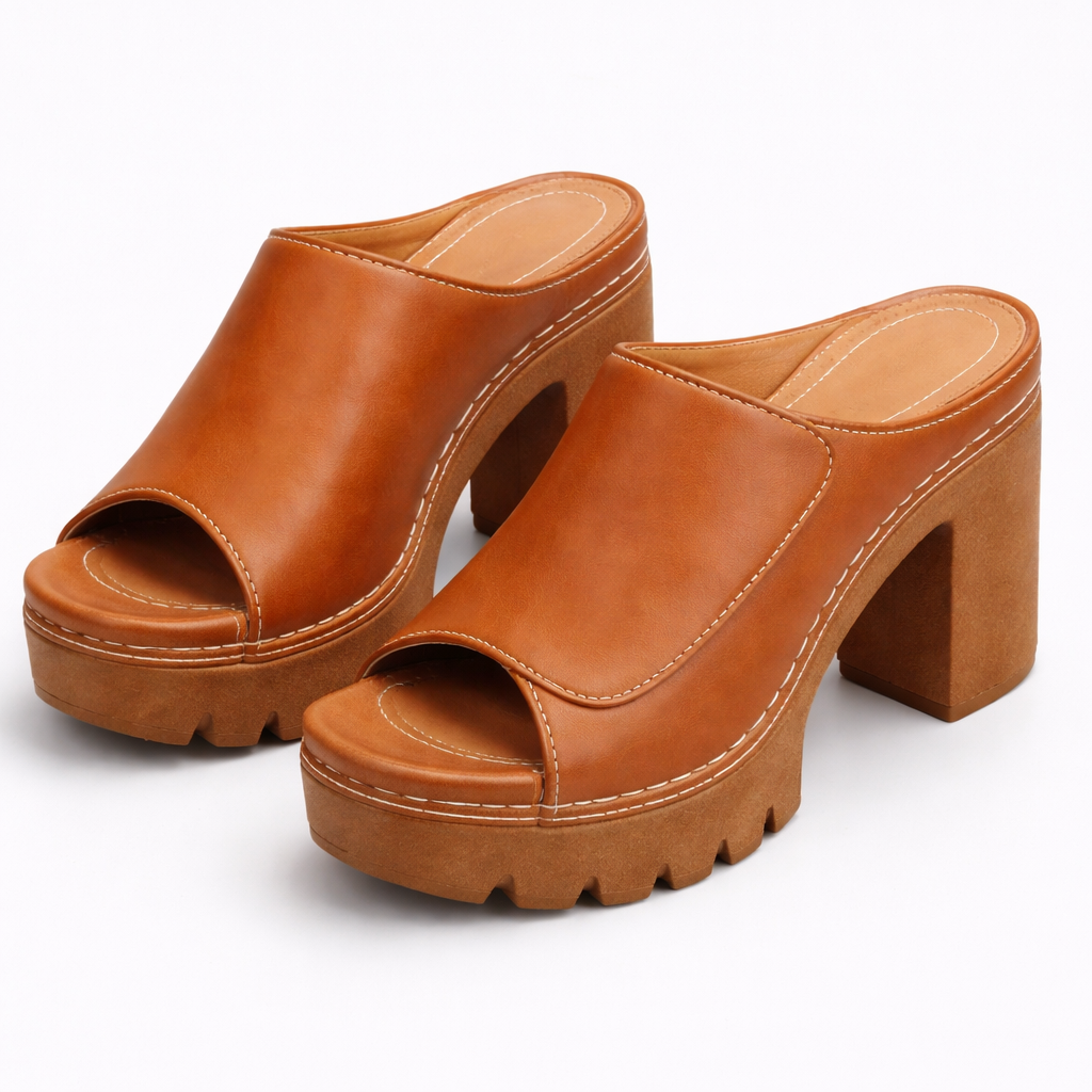 Zareen - Polished Platform Wedge Sandal