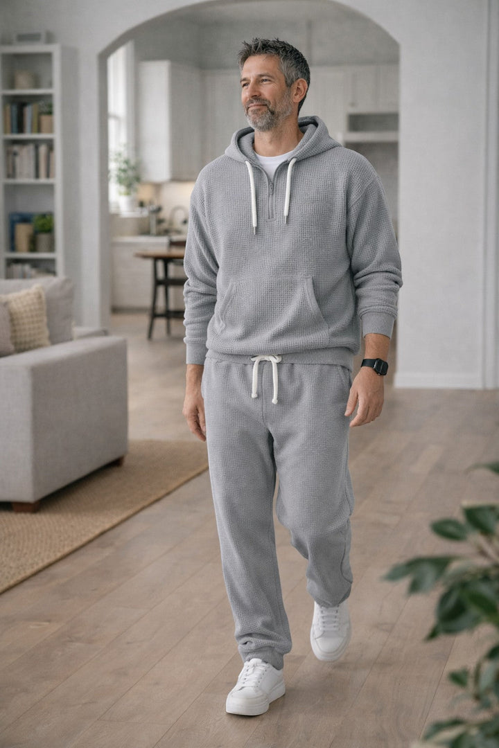 Osric - Waffle Knit Hoodie and Jogger Set