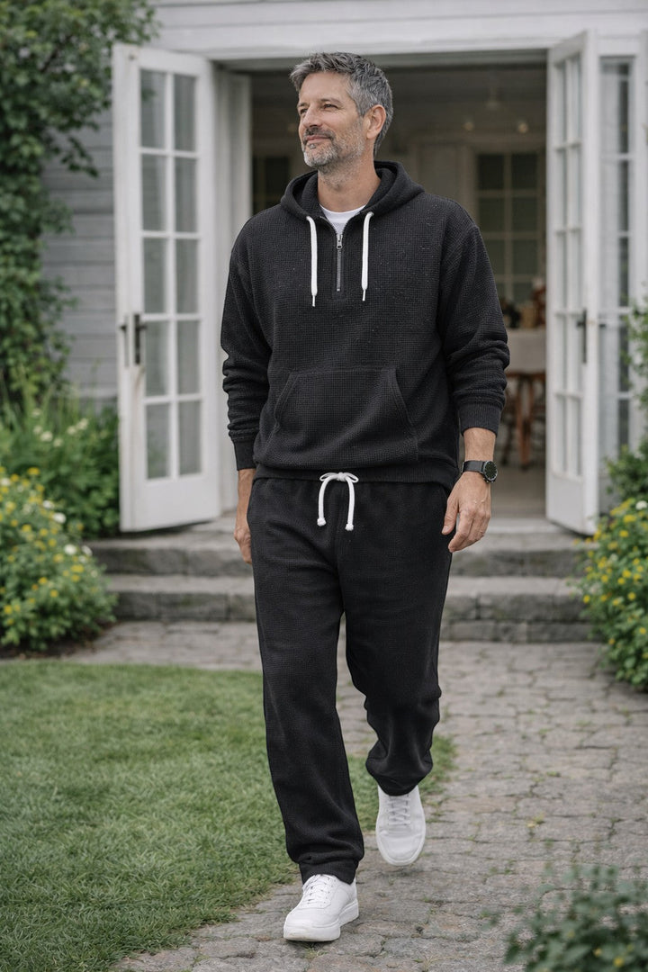 Osric - Waffle Knit Hoodie and Jogger Set