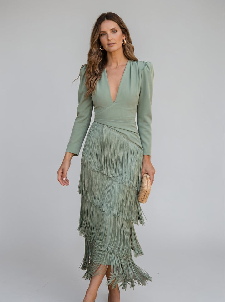 Odelina - Fluid Fringe Dress