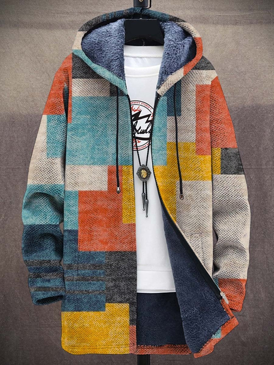 Barden - Colour Block Plush Lined Hooded Jacket