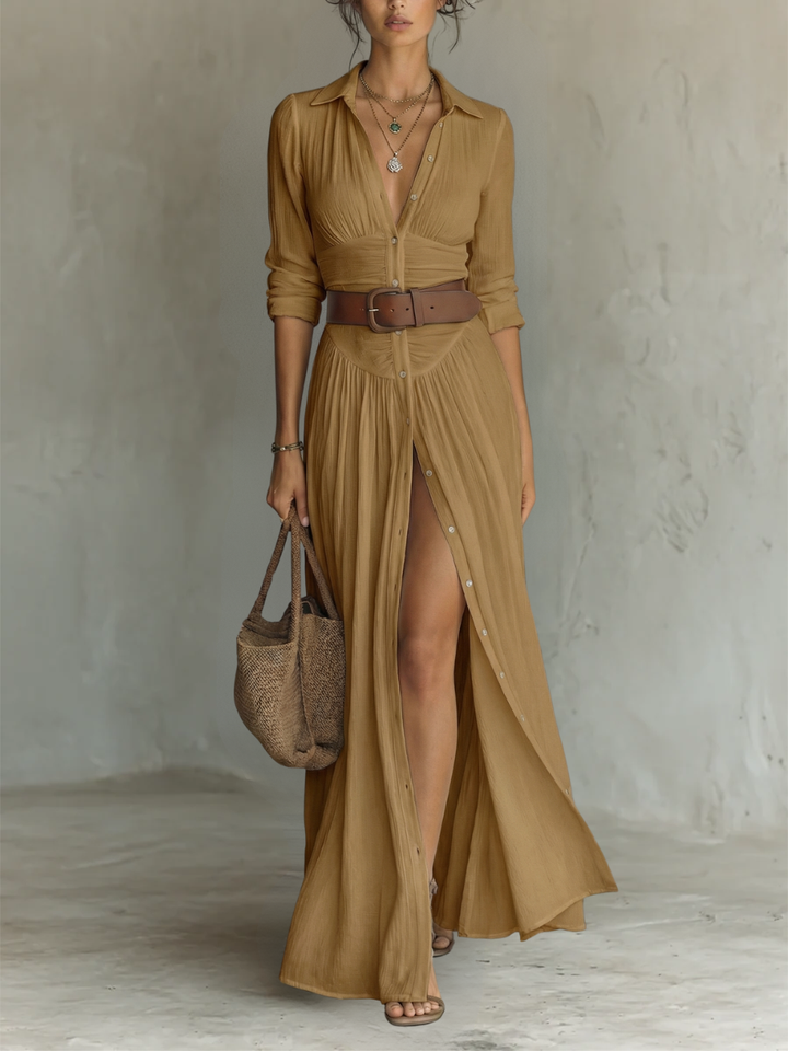 Melusine - Lightweight Belted Maxi Dress