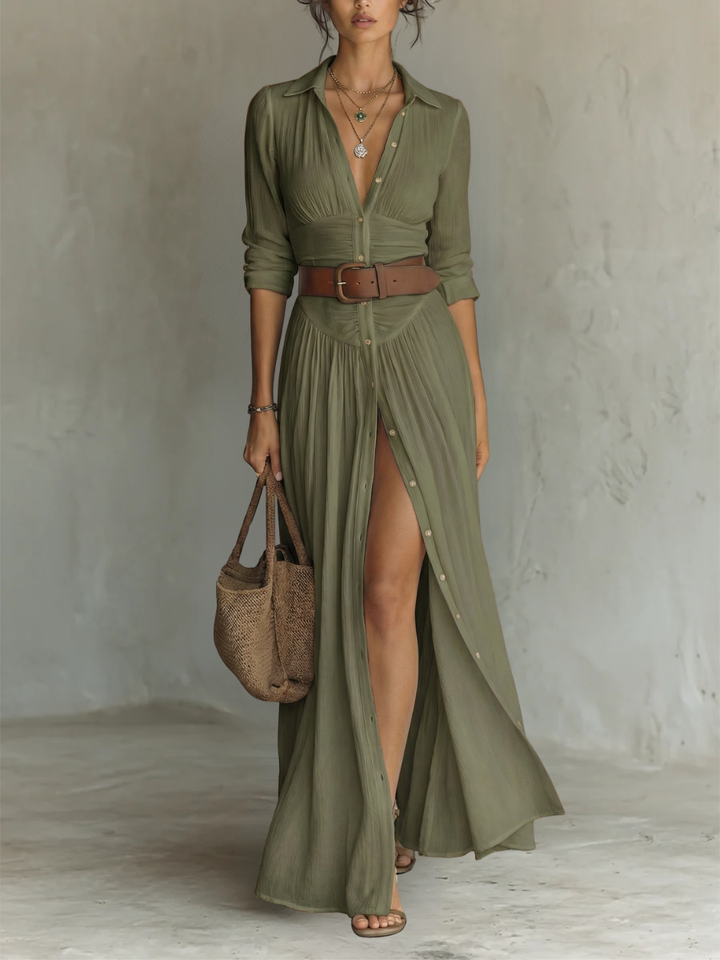 Melusine - Lightweight Belted Maxi Dress