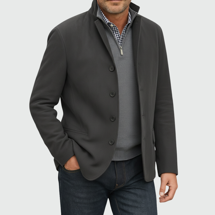 Aberley - Soft-Touch Button-Front Jacket