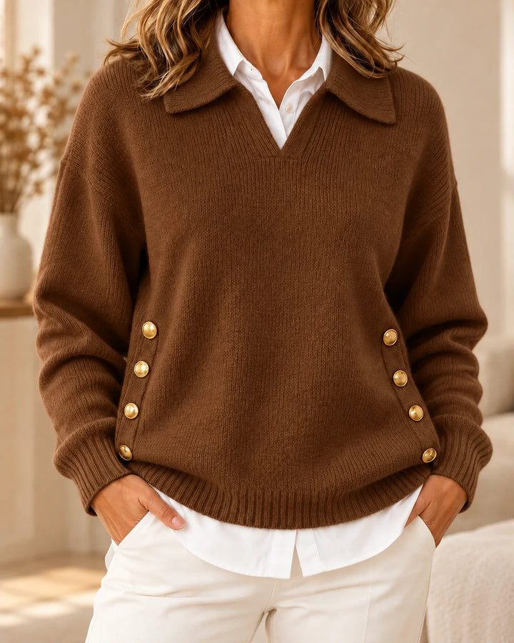 Doreen - Soft-Touch Polo-Neck Sweater