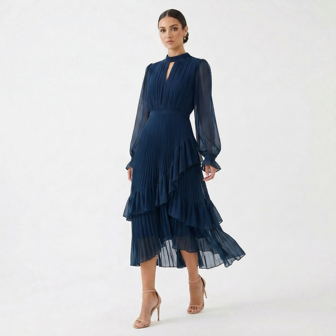 Kiana - Sculptural Pleated Evening Dress