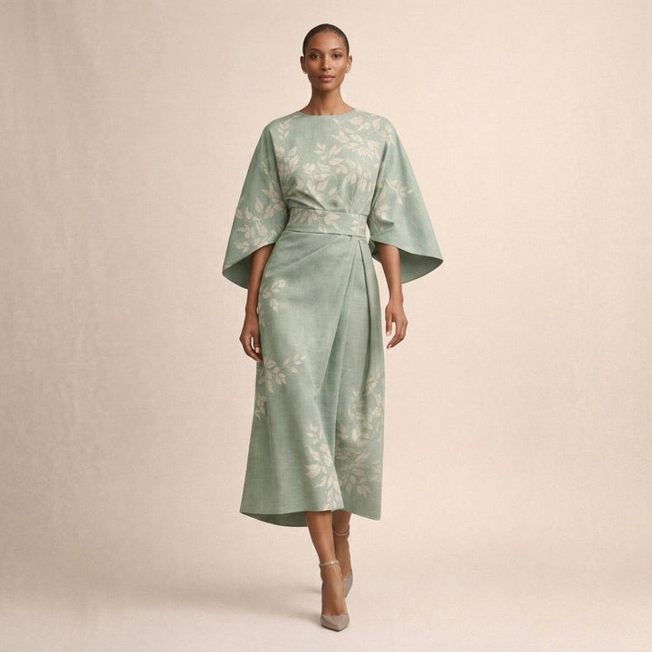 Evarin - Soft-Touch Floral Midi Dress