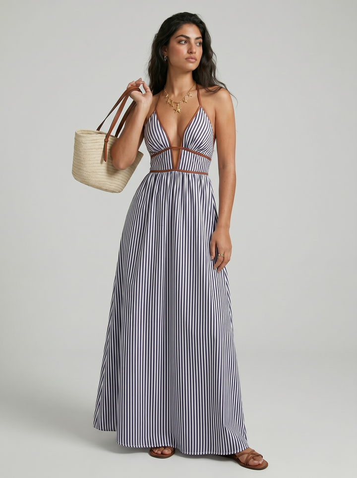 Lilliet - Sculptural Halter Maxi Dress