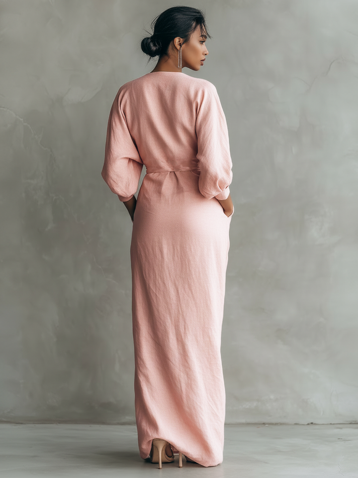 Ariana - Elegant Linen Maxi Dress