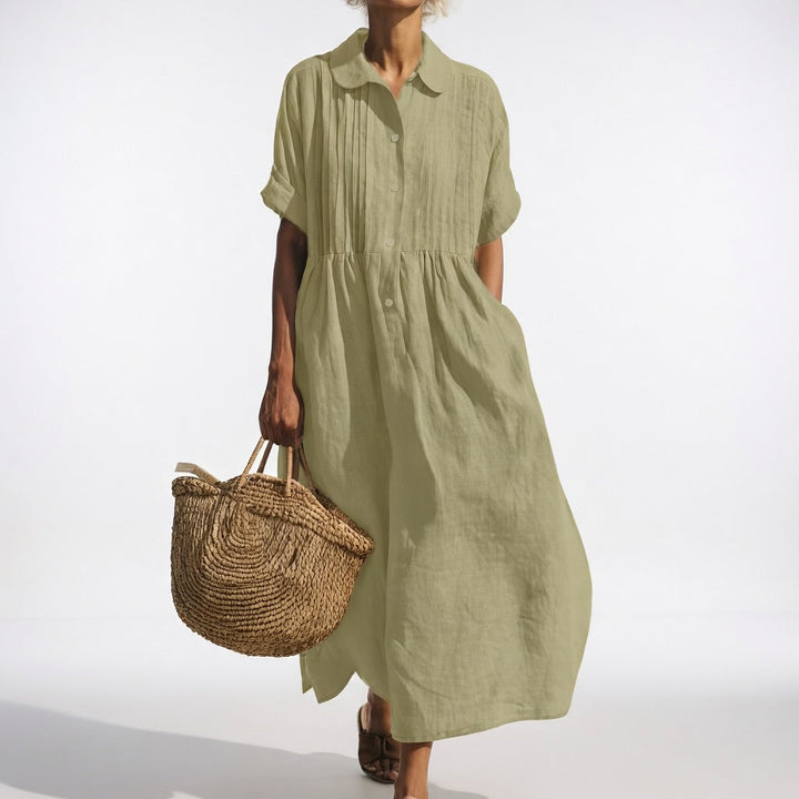 Jorisa - Short Sleeve Midi Dress