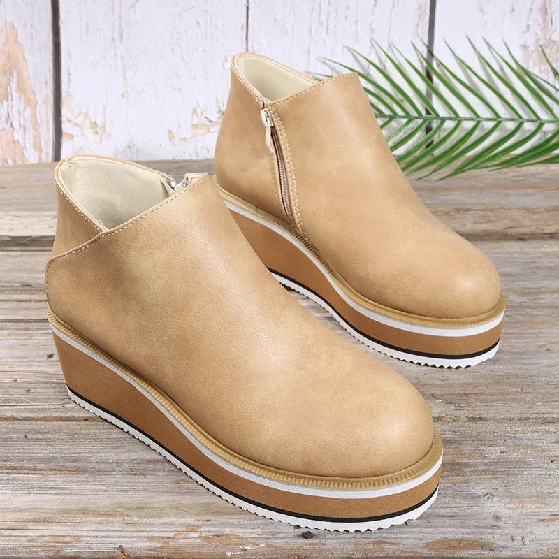 Clotilde - Soft-Touch Wedge Ankle Boots