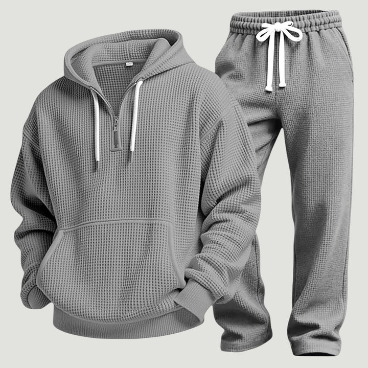 Osric - Waffle Knit Hoodie and Jogger Set