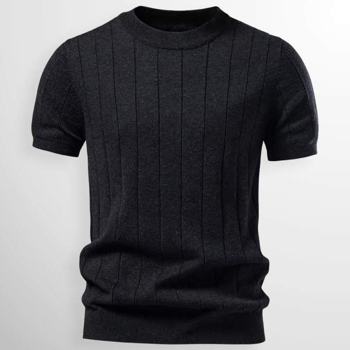 Flavian - Textured Short Sleeve T-Shirt