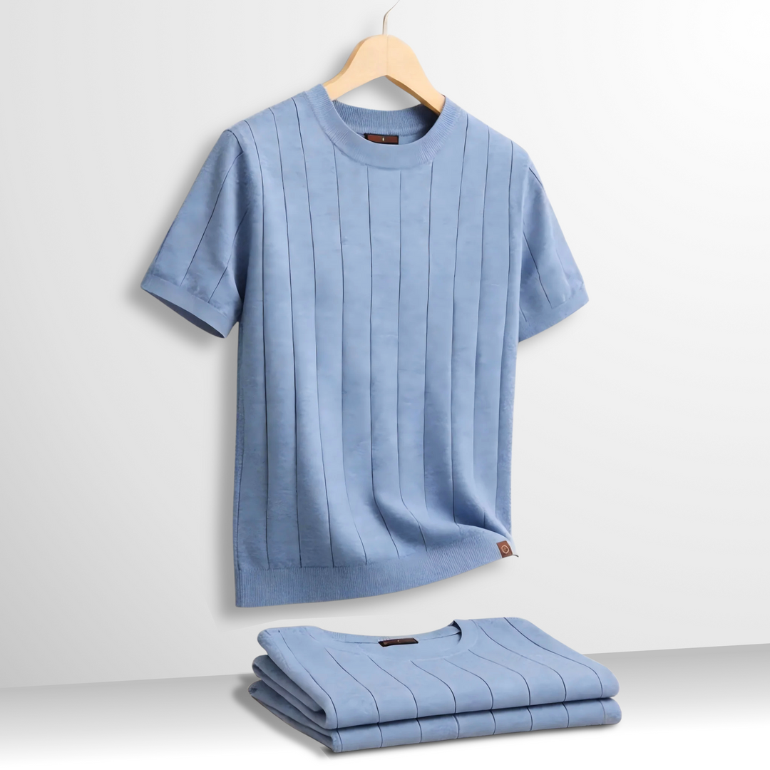 Flavian - Textured Short Sleeve T-Shirt