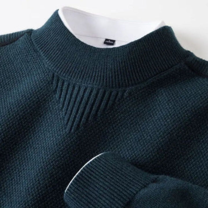 Kelvis - Textured Jacquard Turtleneck Sweater