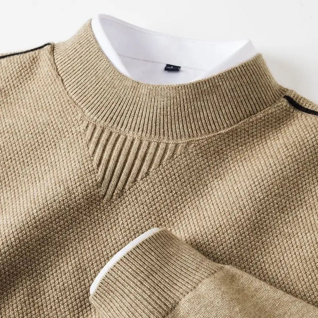 Kelvis - Textured Jacquard Turtleneck Sweater