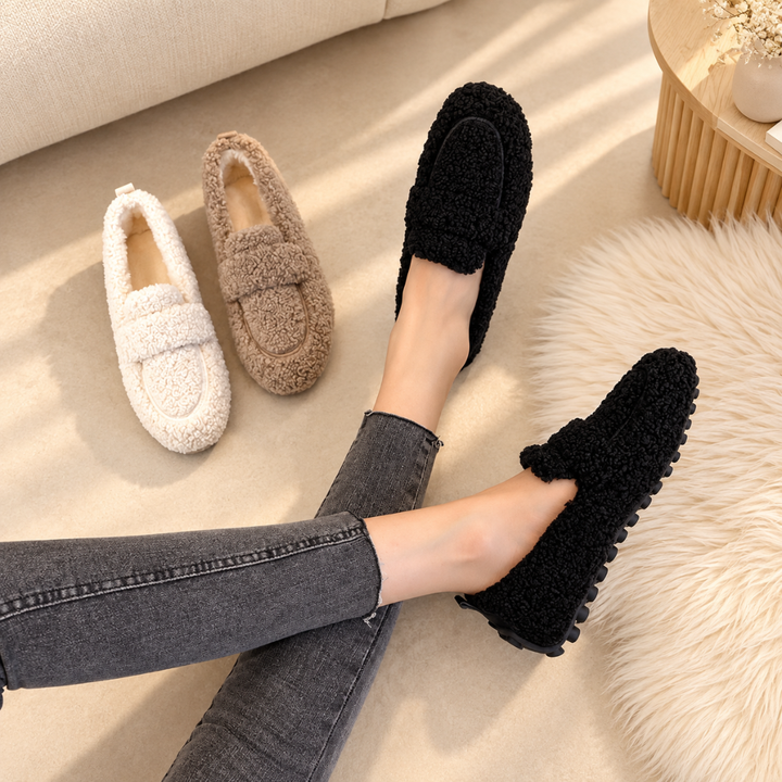 Avina - Plush Grip-Soled Slippers