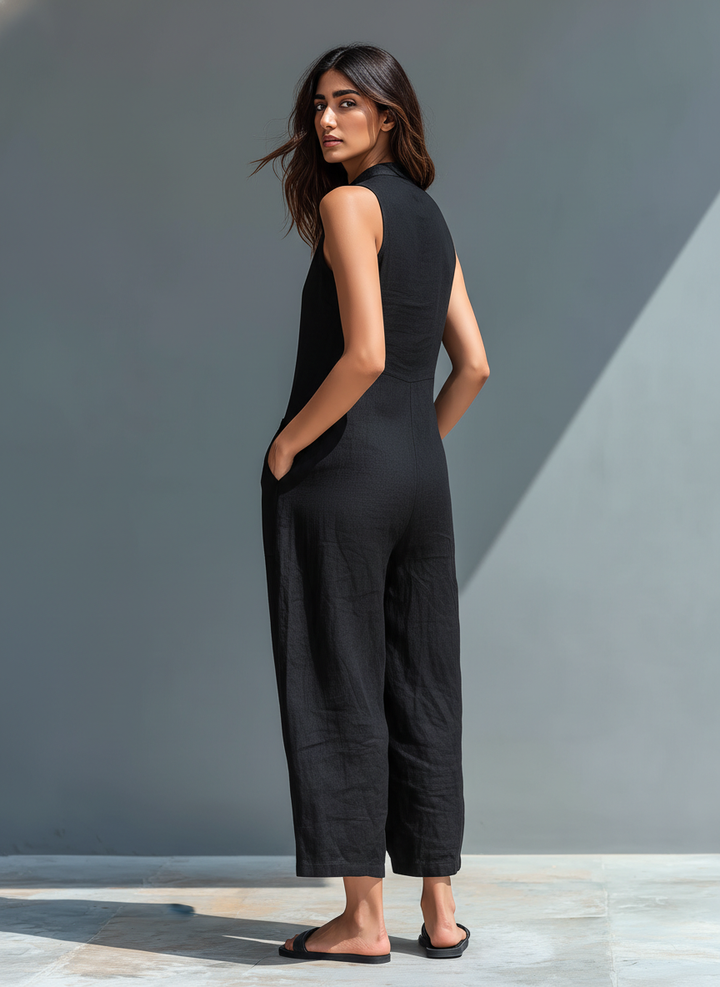 Zeria - Fluid Linen Jumpsuit