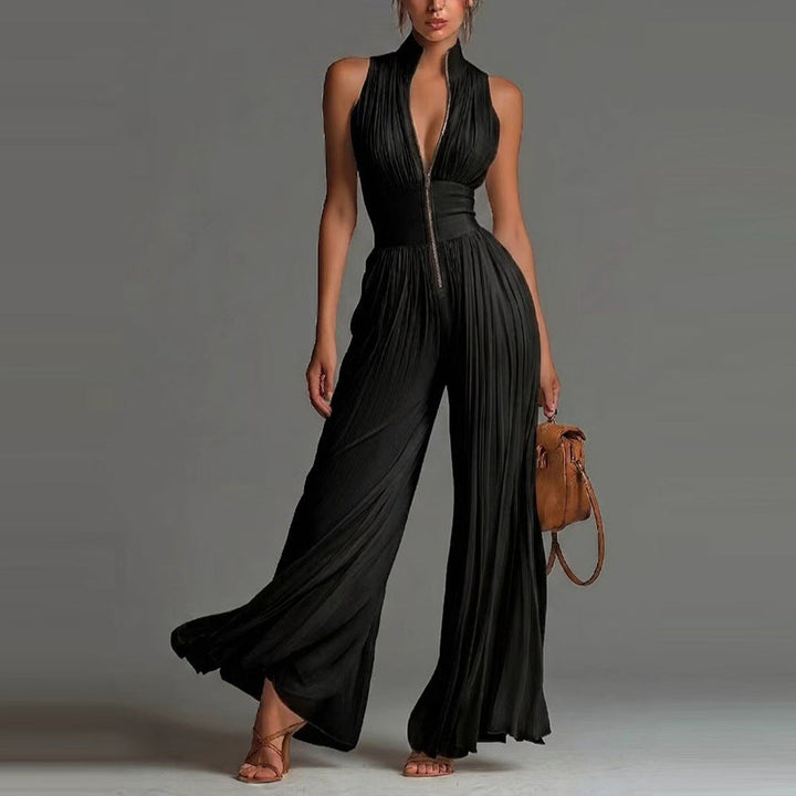 Thessaly - Soft-Touch Wide-Leg Jumpsuit