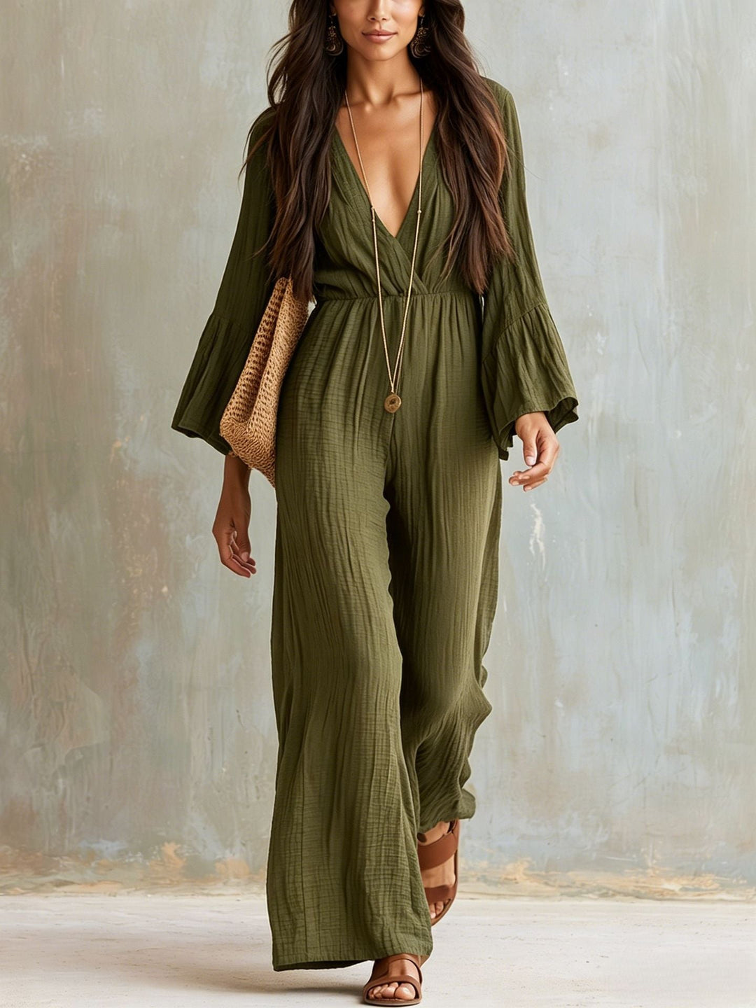 Florabelle - Soft-Touch Wide-Leg Jumpsuit