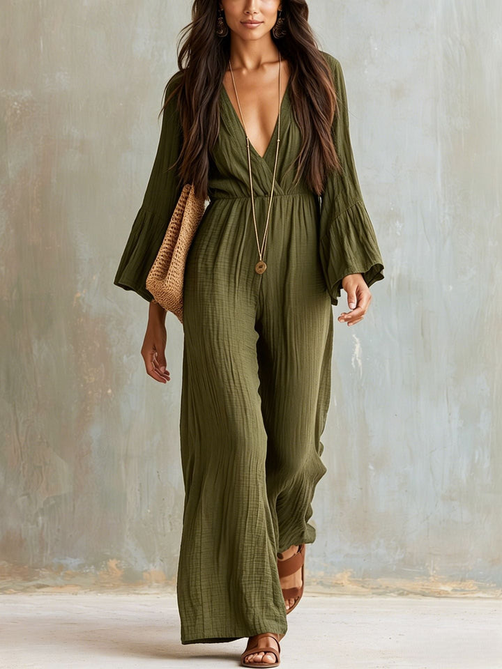 Florabelle - Soft-Touch Wide-Leg Jumpsuit