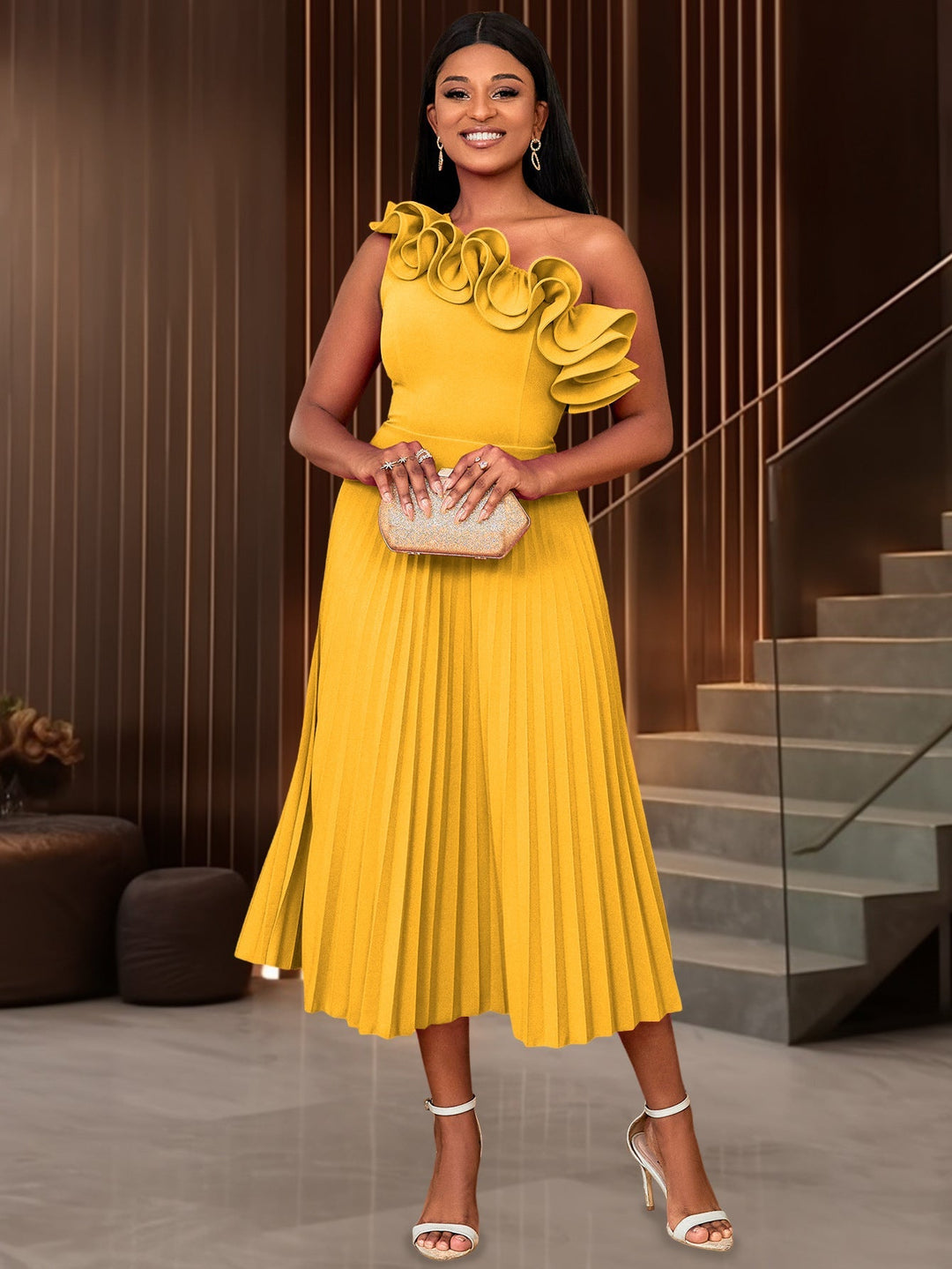 Marilora - Elegant Casual Midi Dress