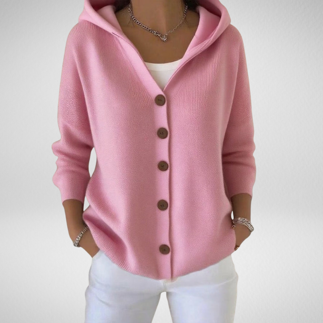 Alsira - Soft-Touch Hooded Cardigan