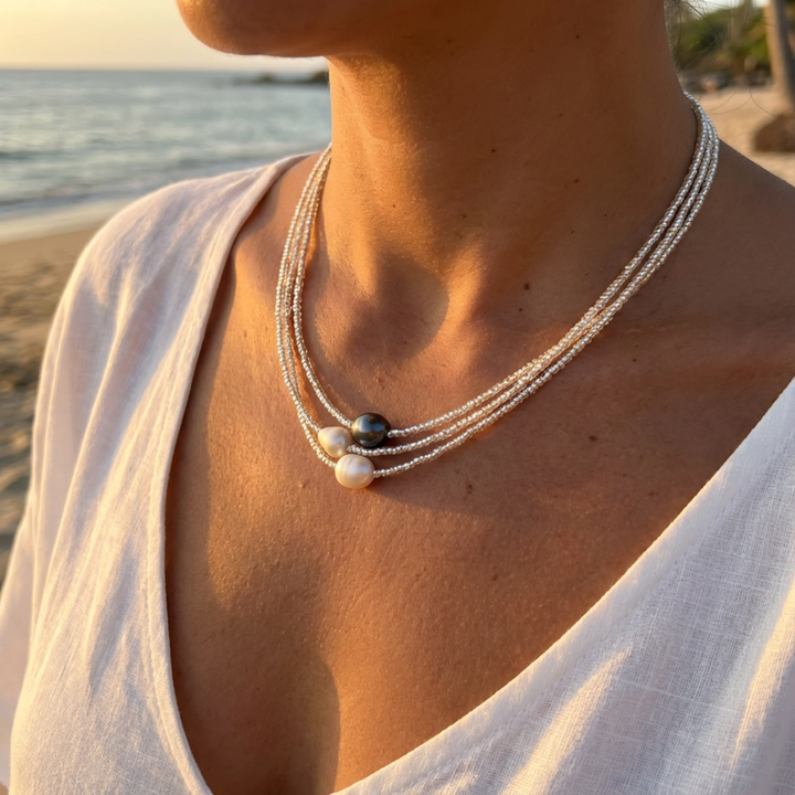 Zelia - Three Strand Necklace