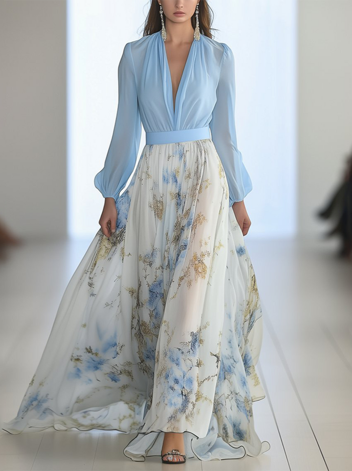 Haislin - Flowy Floral Maxi Dress