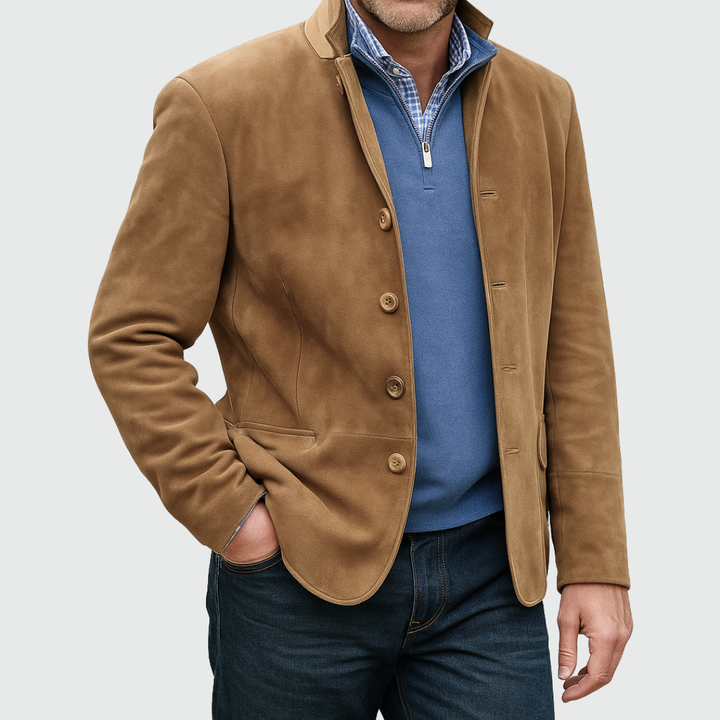 Aberley - Soft-Touch Button-Front Jacket