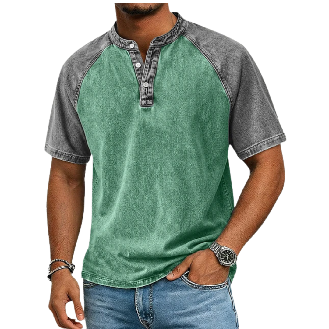 Edgehill - Vintage-Washed Henley T-Shirt